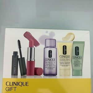 Clinique Gift Set with Pink Lipstick and Black Mascara